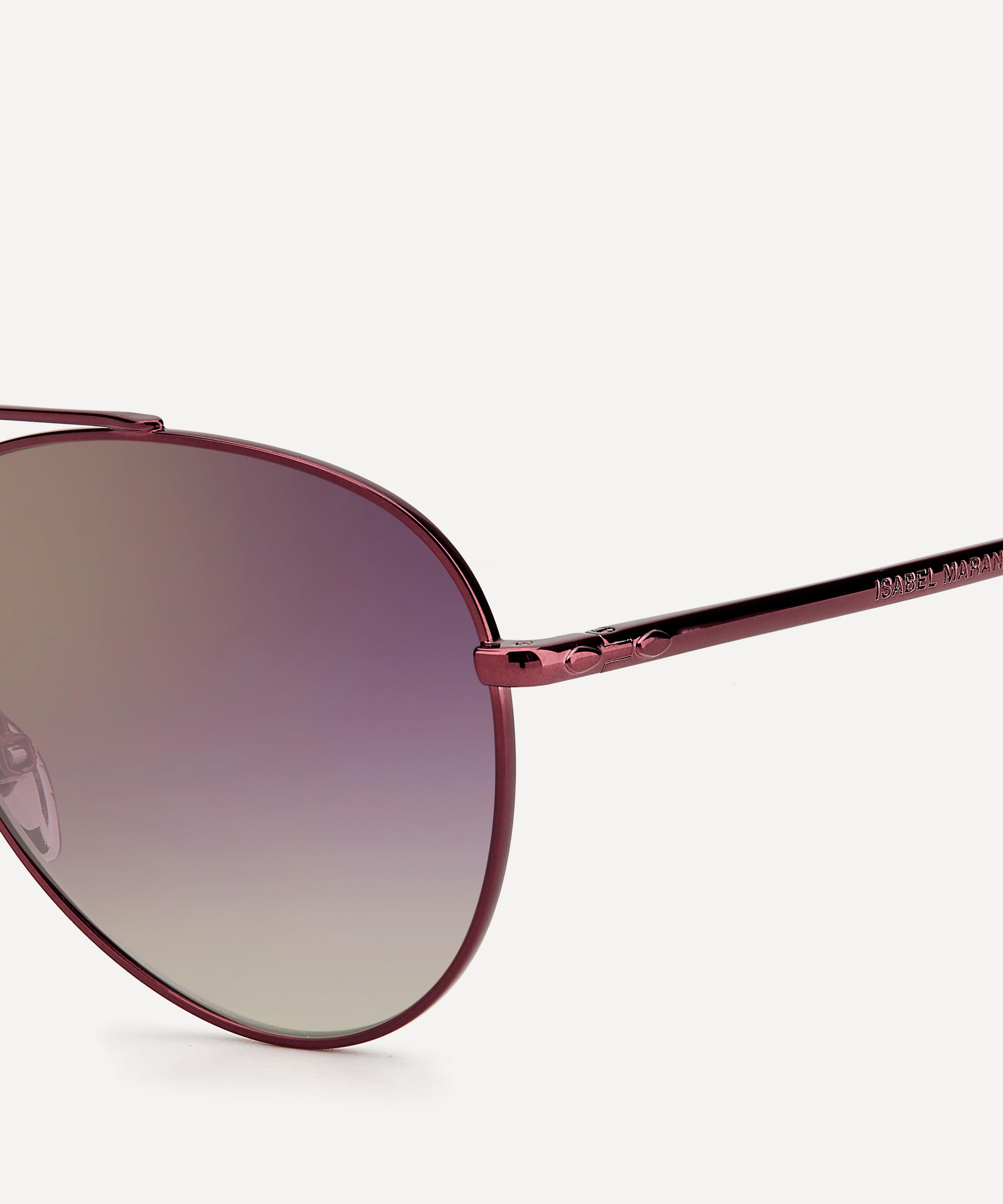 Isabel Marant Burgundy Aviator Sunglasses Liberty
