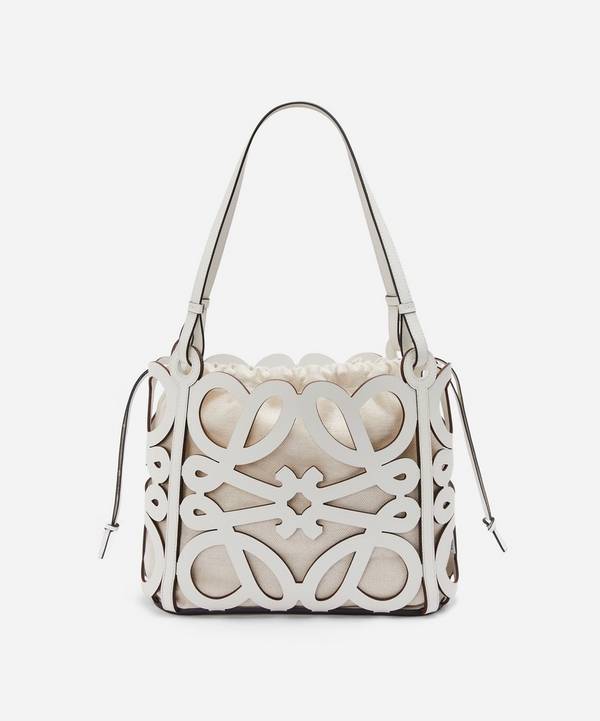 Loewe - x Paula's Ibiza Small Anagram Cut-Out Leather Tote Bag image number 0
