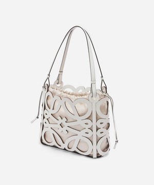 Loewe - x Paula's Ibiza Small Anagram Cut-Out Leather Tote Bag image number 1