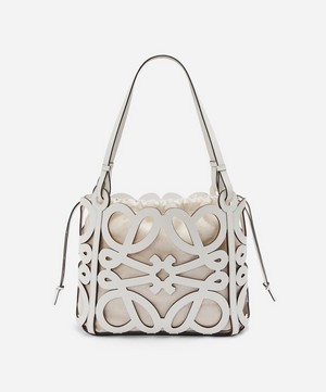 Loewe - x Paula's Ibiza Small Anagram Cut-Out Leather Tote Bag image number 2