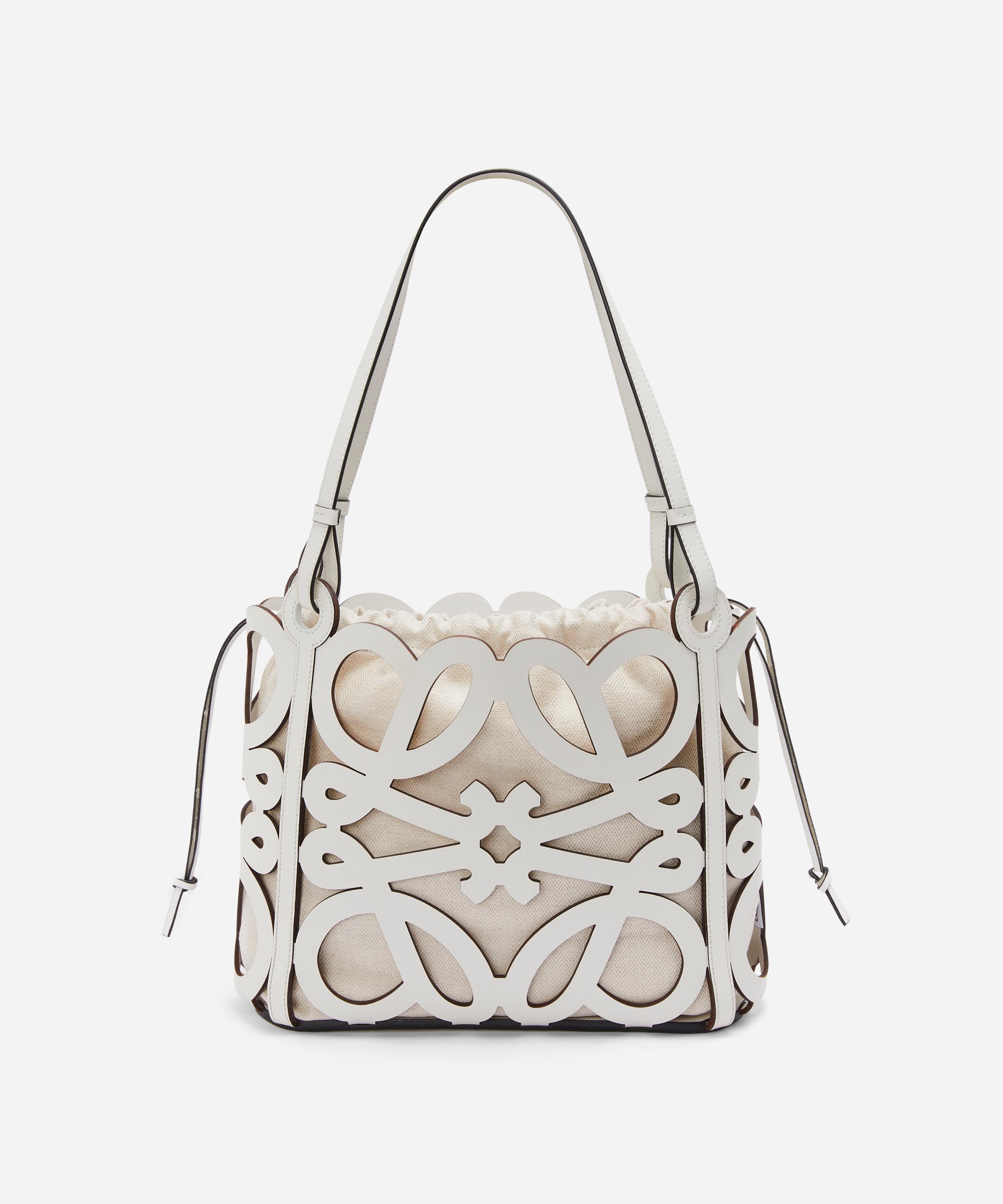 Loewe - x Paula's Ibiza Small Anagram Cut-Out Leather Tote Bag image number 2