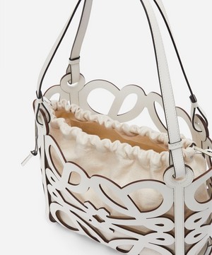 Loewe - x Paula's Ibiza Small Anagram Cut-Out Leather Tote Bag image number 3