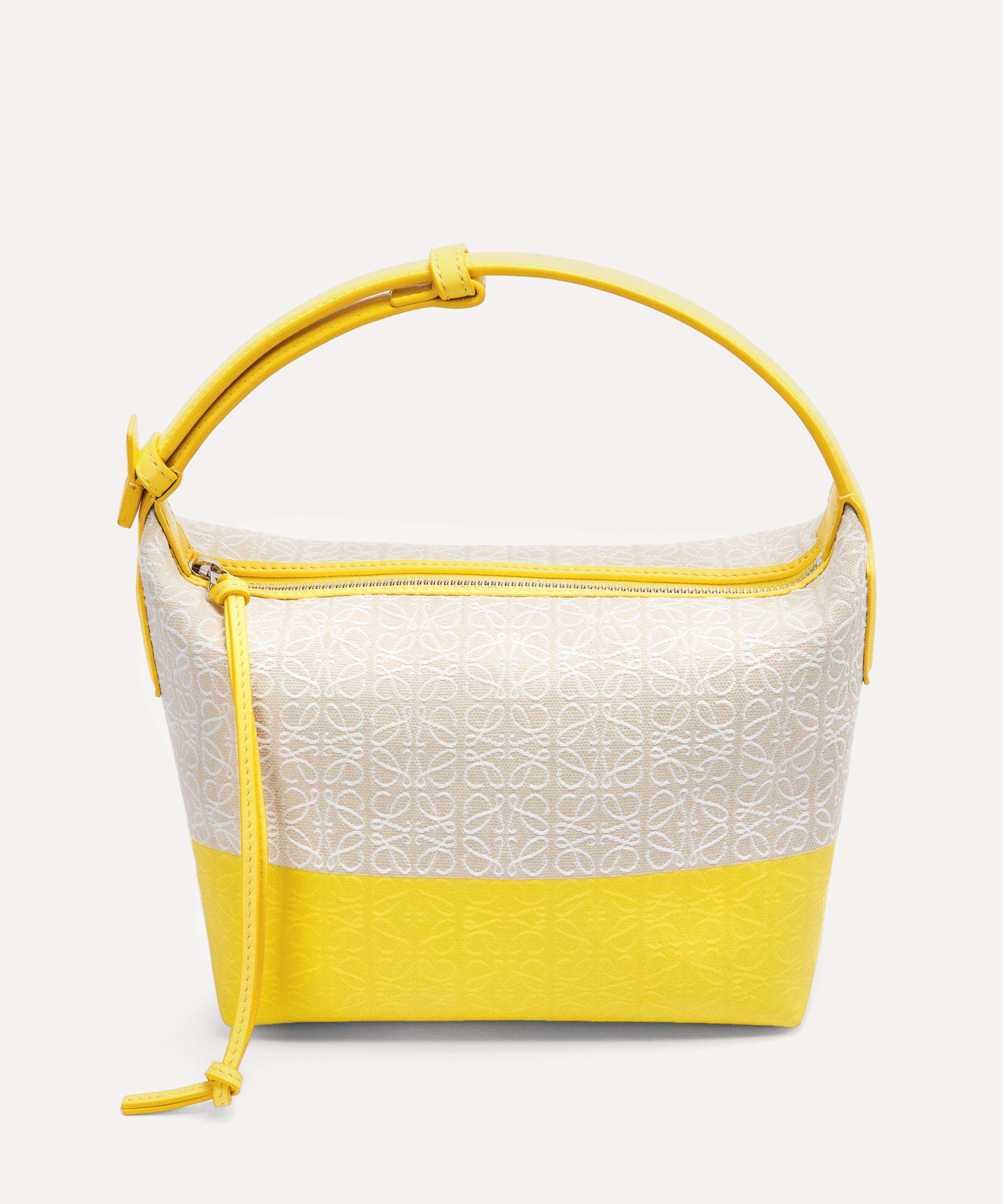 Loewe - x Paula's Ibiza Small Cubi Anagram Coated Jacquard Canvas and Leather Shoulder Bag image number 0