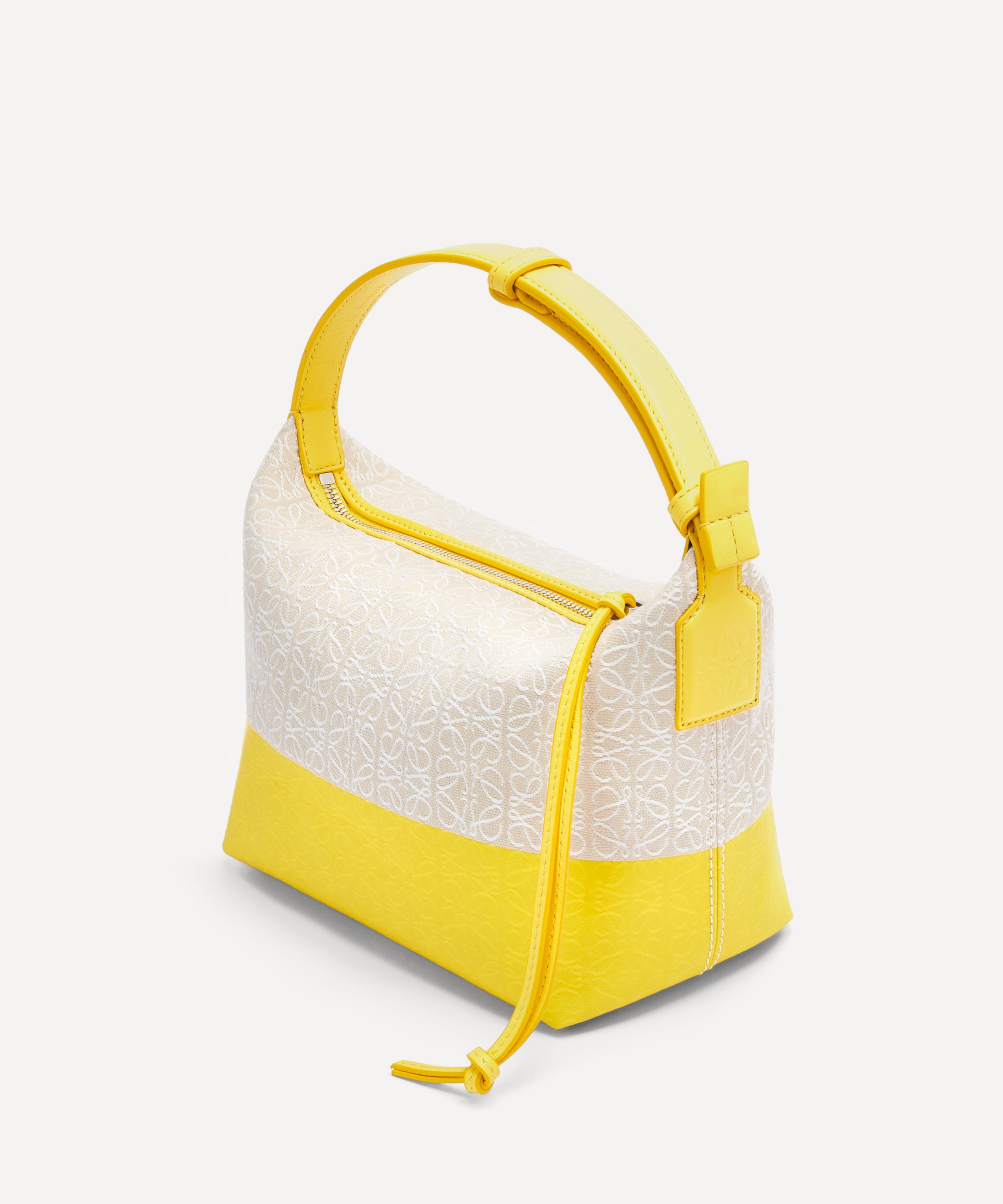 Loewe - x Paula's Ibiza Small Cubi Anagram Coated Jacquard Canvas and Leather Shoulder Bag image number 1