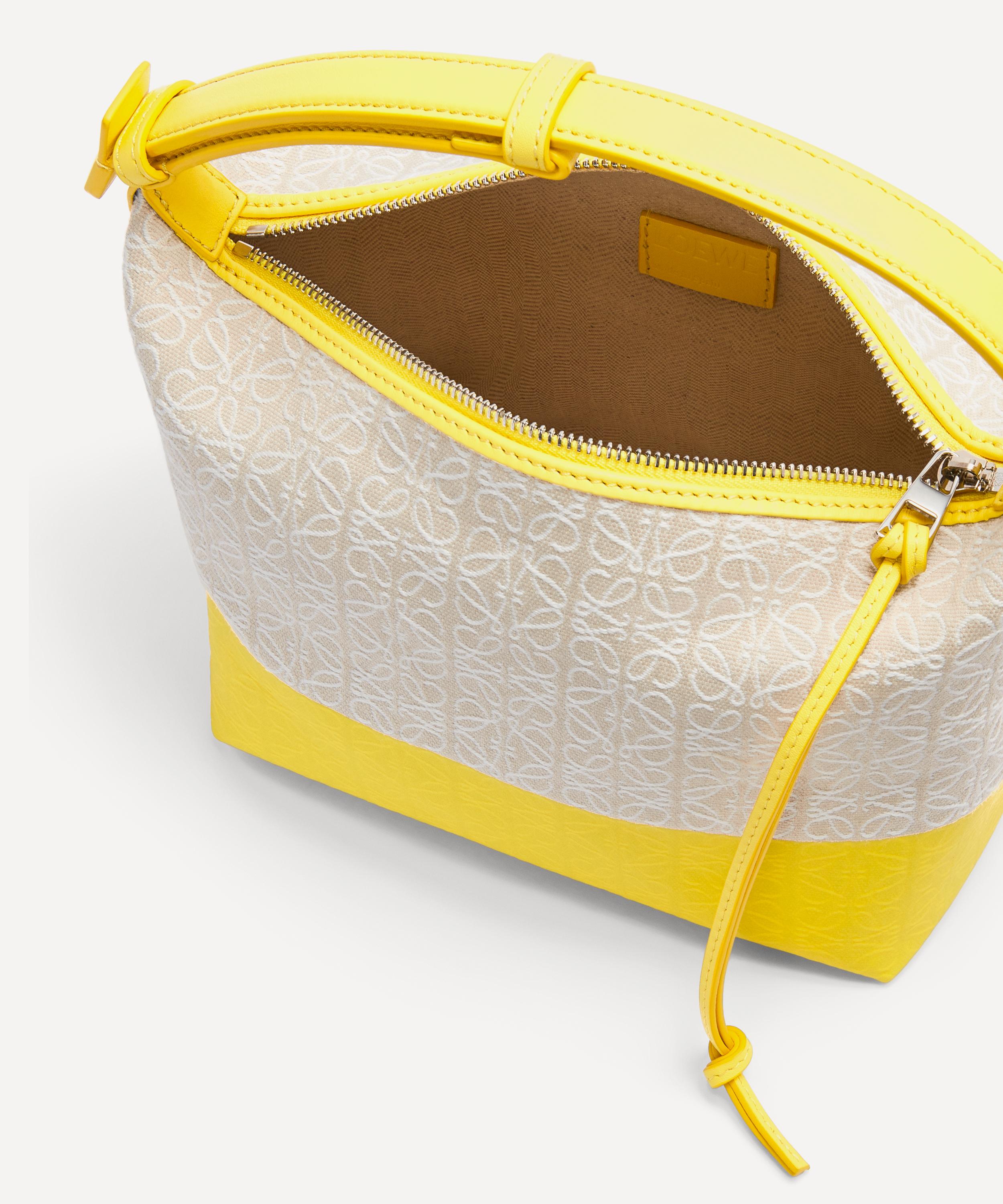 Loewe - x Paula's Ibiza Small Cubi Anagram Coated Jacquard Canvas and Leather Shoulder Bag image number 3
