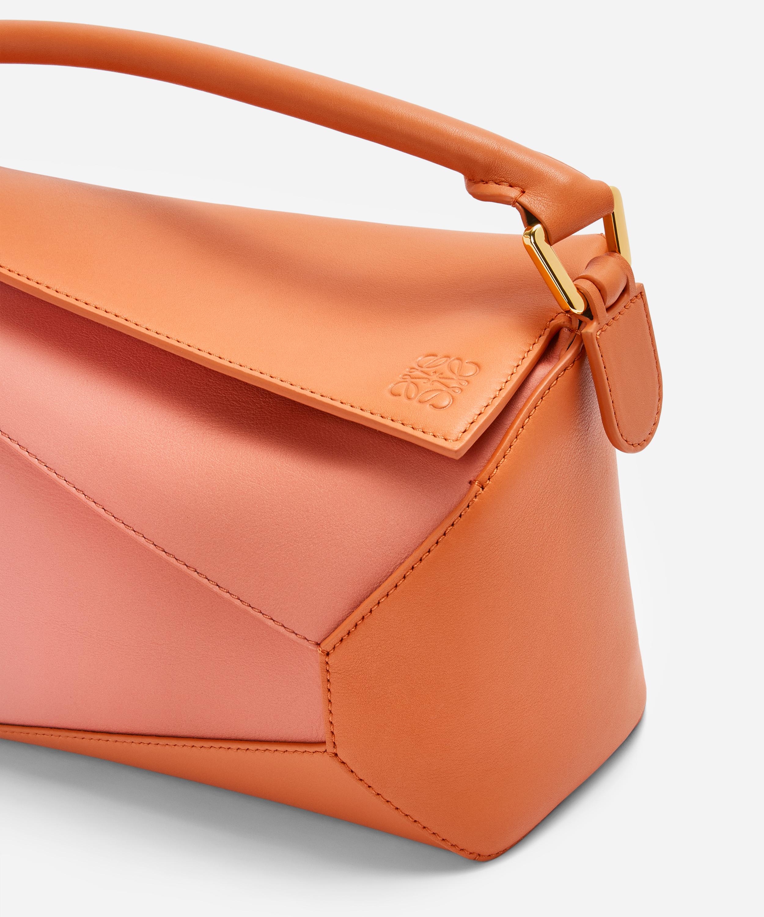 LOEWE Calfskin Paula's Ibiza Degrade Mini Puzzle Bag Orange