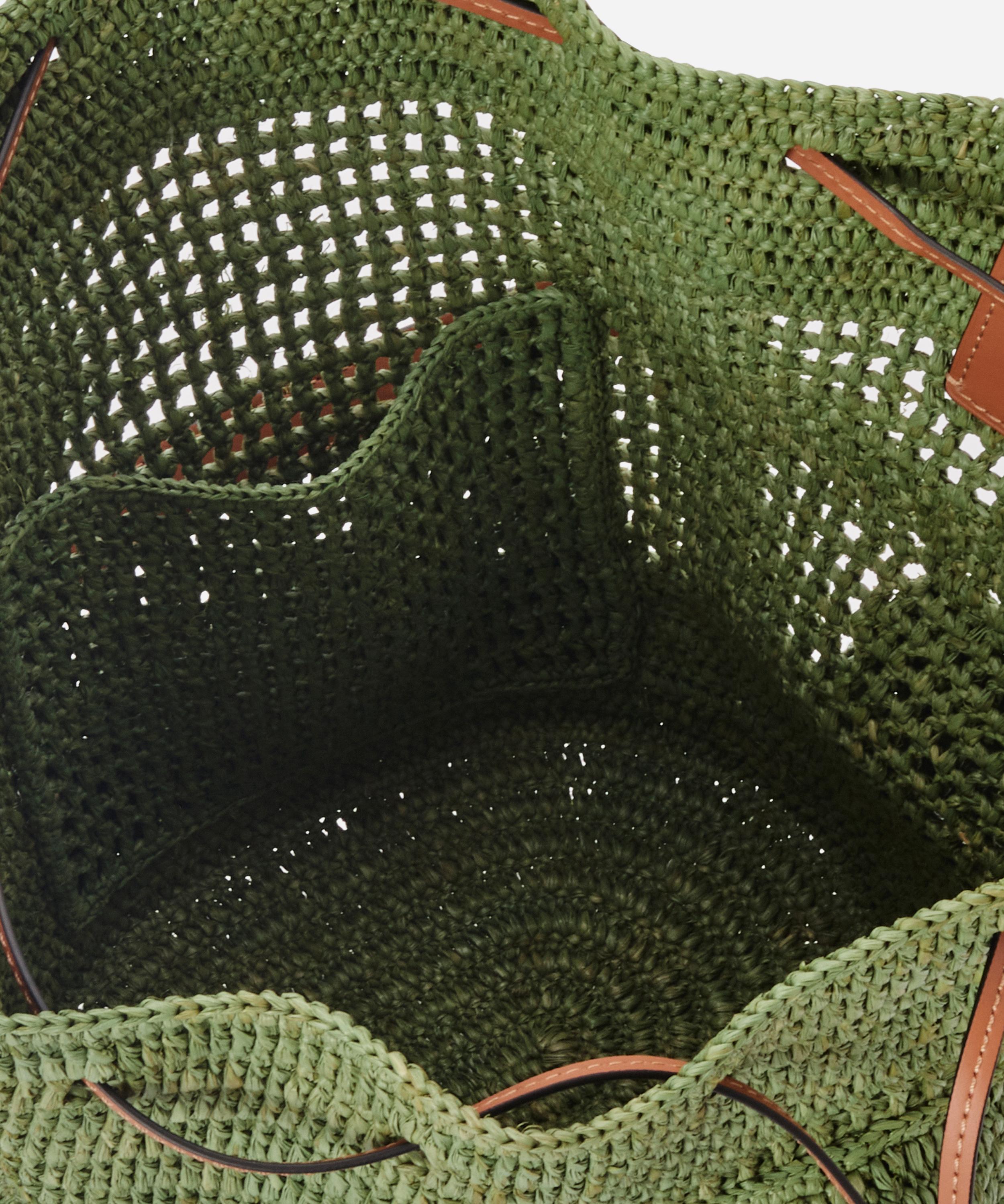 Loewe - x Paula's Ibiza Balloon Ruffled Raffia and Leather Shoulder Bag image number 3