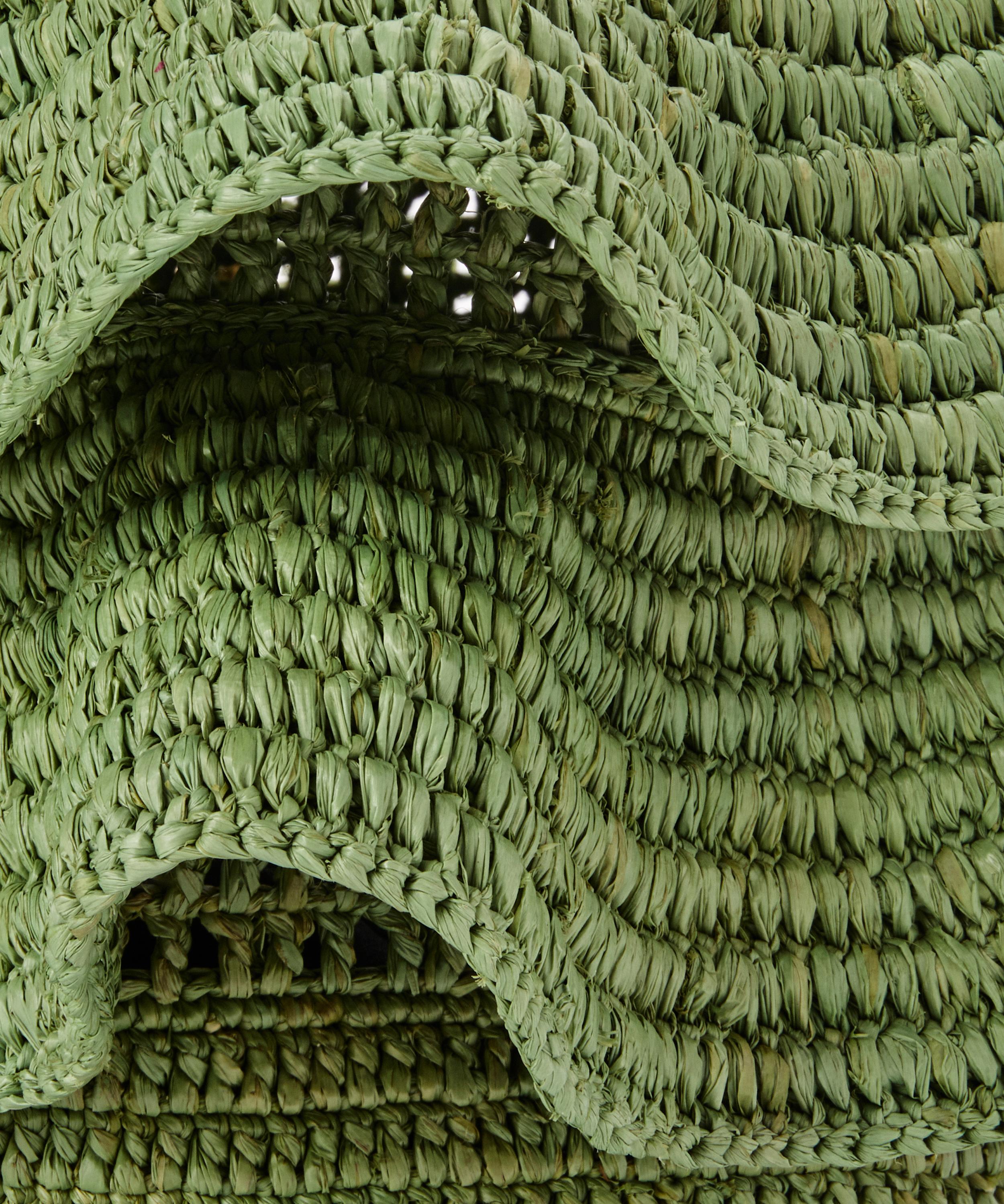 Loewe - x Paula's Ibiza Balloon Ruffled Raffia and Leather Shoulder Bag image number 5