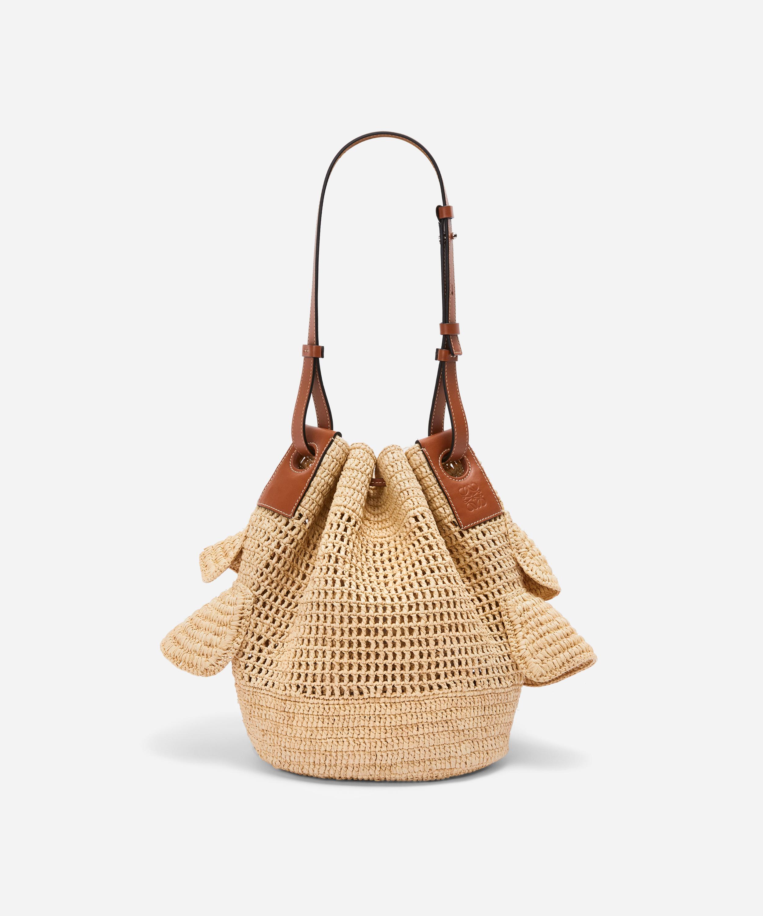 Loewe Paula's Ibiza Raffia Crossbody Bag in Natural