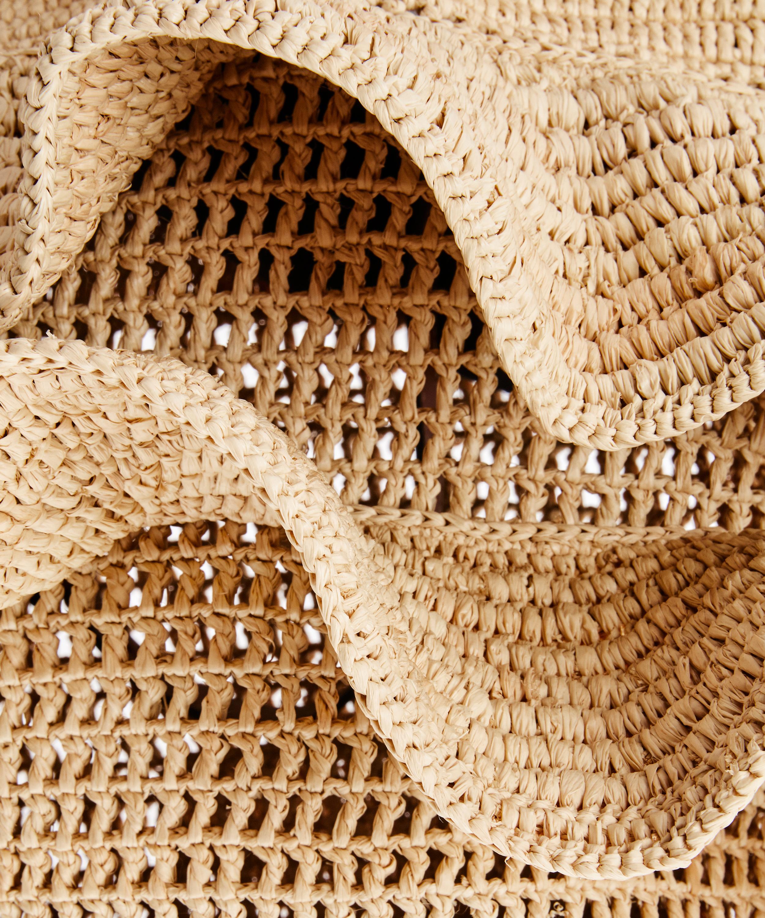 Loewe - x Paula's Ibiza Balloon Ruffled Raffia and Leather Shoulder Bag image number 6