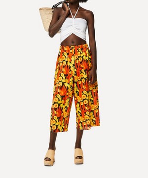 Loewe - x Paula's Ibiza Cactus Print Cropped Trousers image number 1