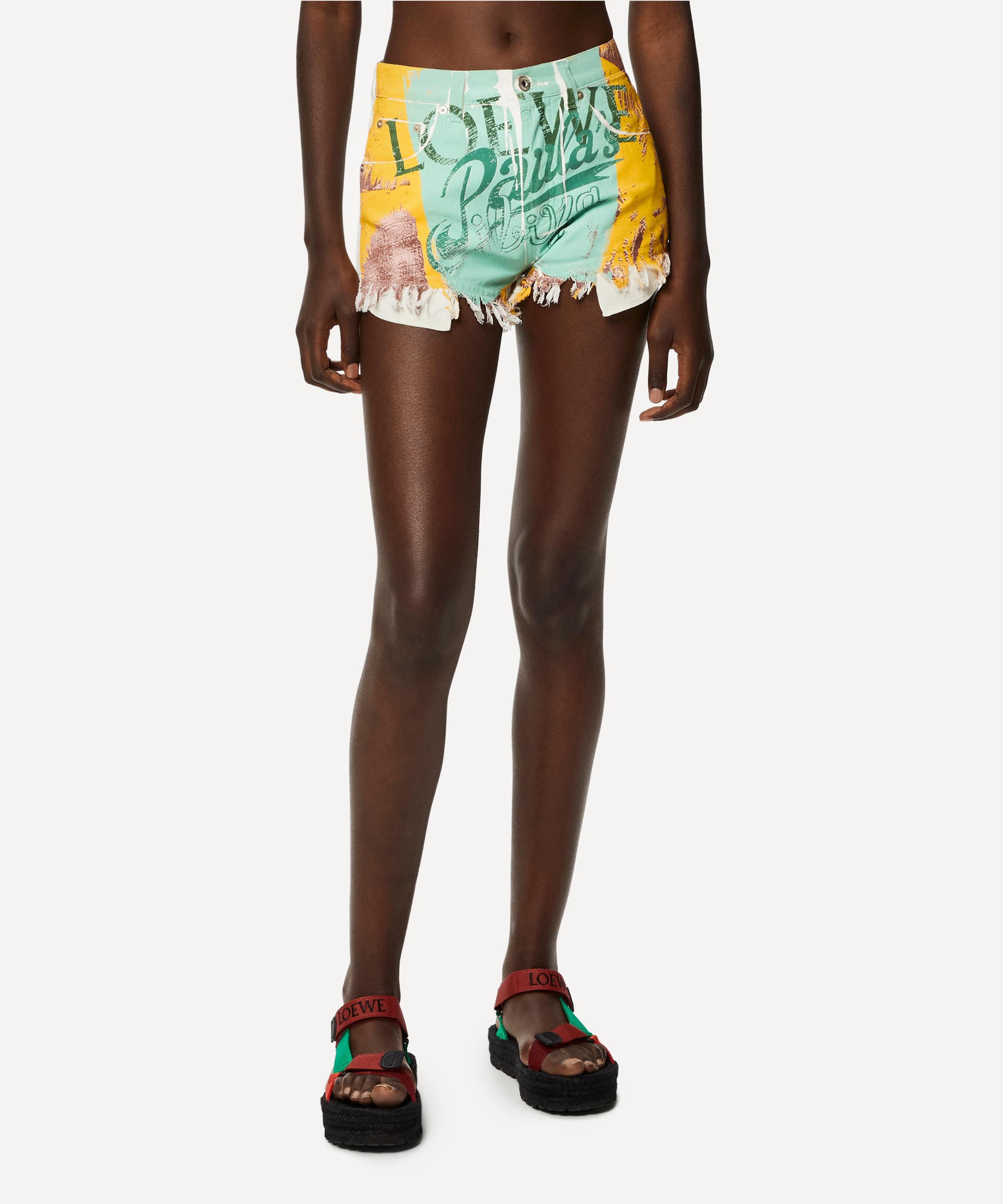 Loewe x Paula's Ibiza Palm Denim Shorts