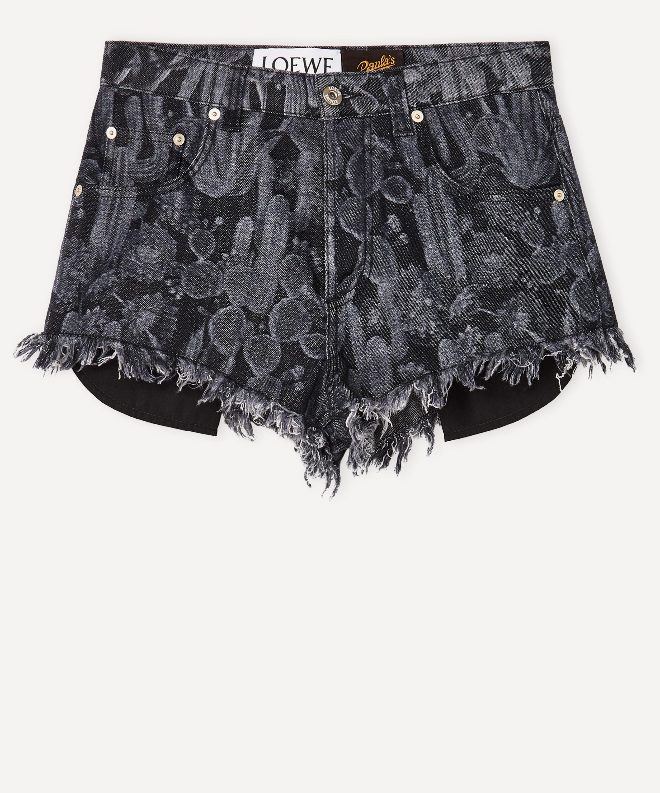 Loewe - x Paula's Ibiza Cactus Denim Shorts image number 0