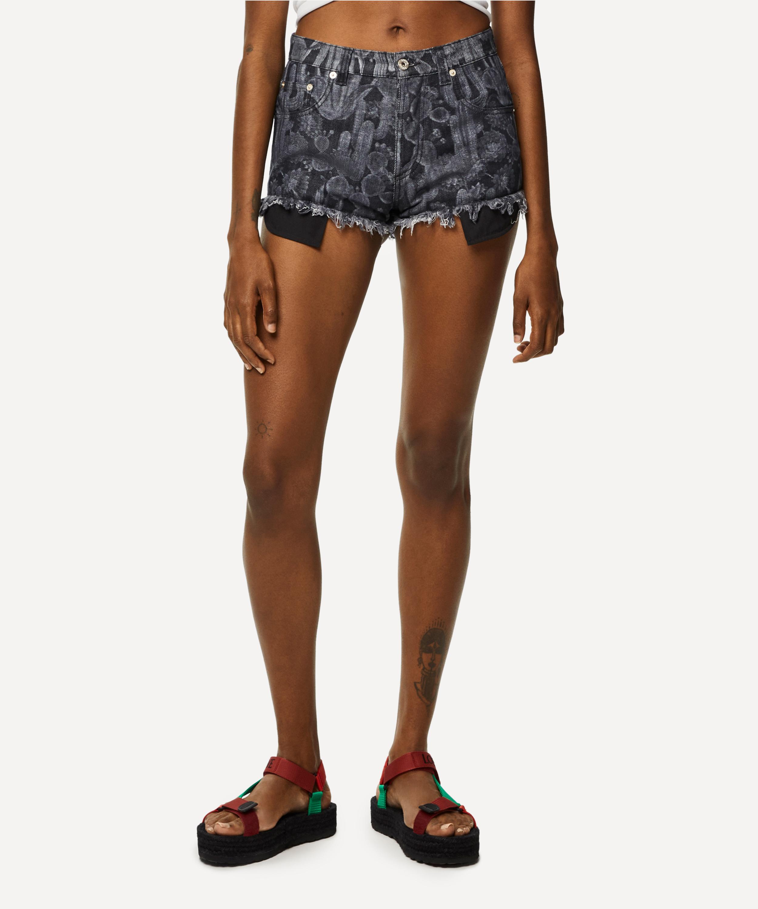 Loewe - x Paula's Ibiza Cactus Denim Shorts image number 2