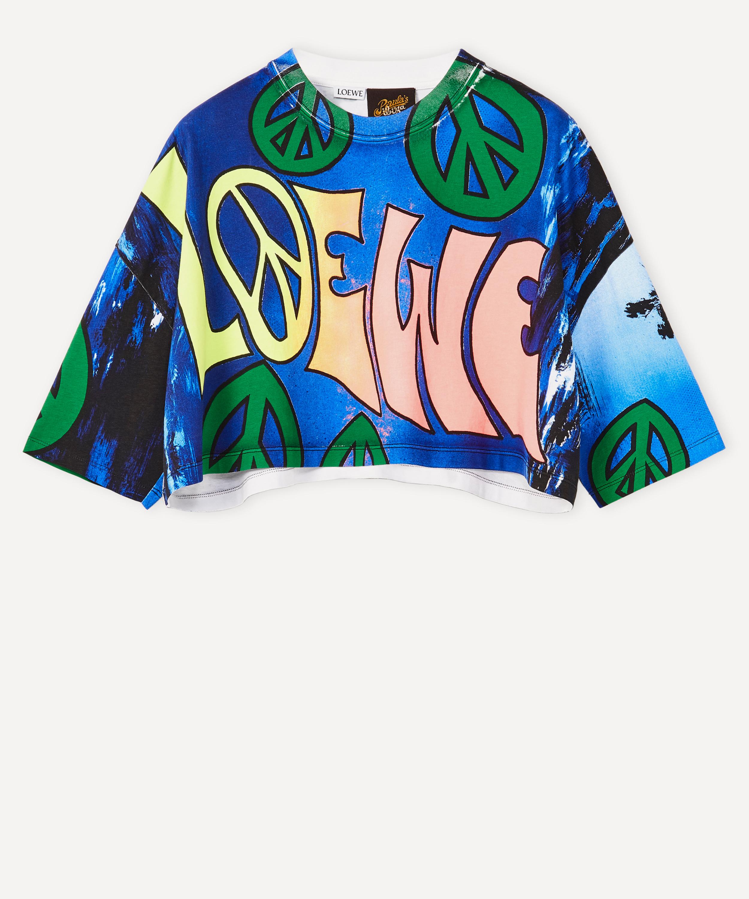 x Paula's Ibiza Loewe Peace Cropped T-Shirt