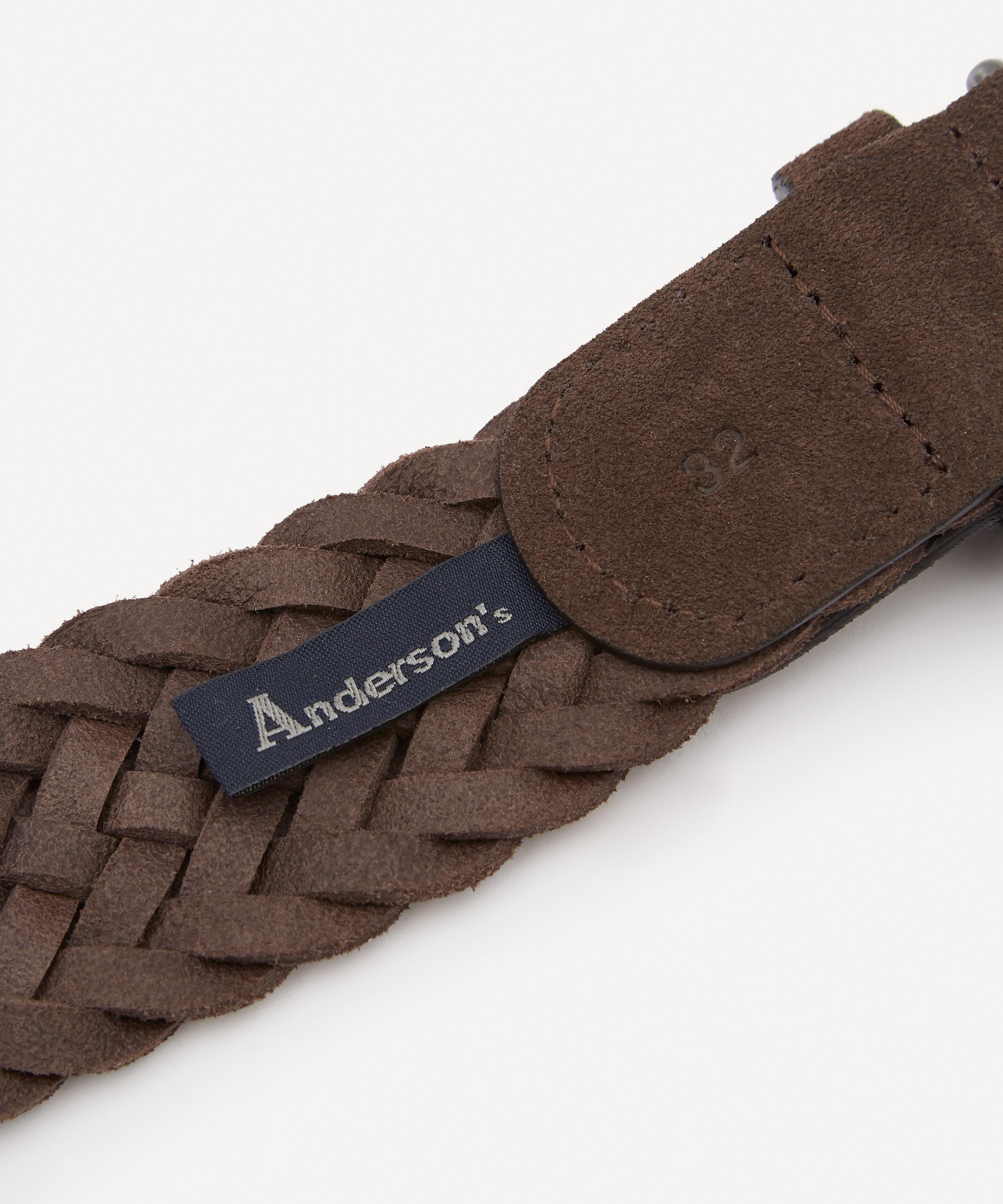 Anderson's | Brown Woven 25mm Leather Belt