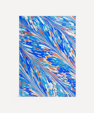 Blue Feather Marbled A5 Journal
