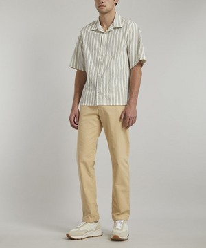 NN07 - Ole 1652 Striped Linen Shirt image number 1