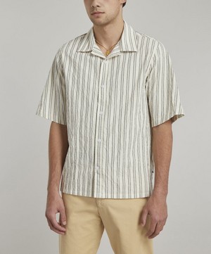 NN07 - Ole 1652 Striped Linen Shirt image number 2
