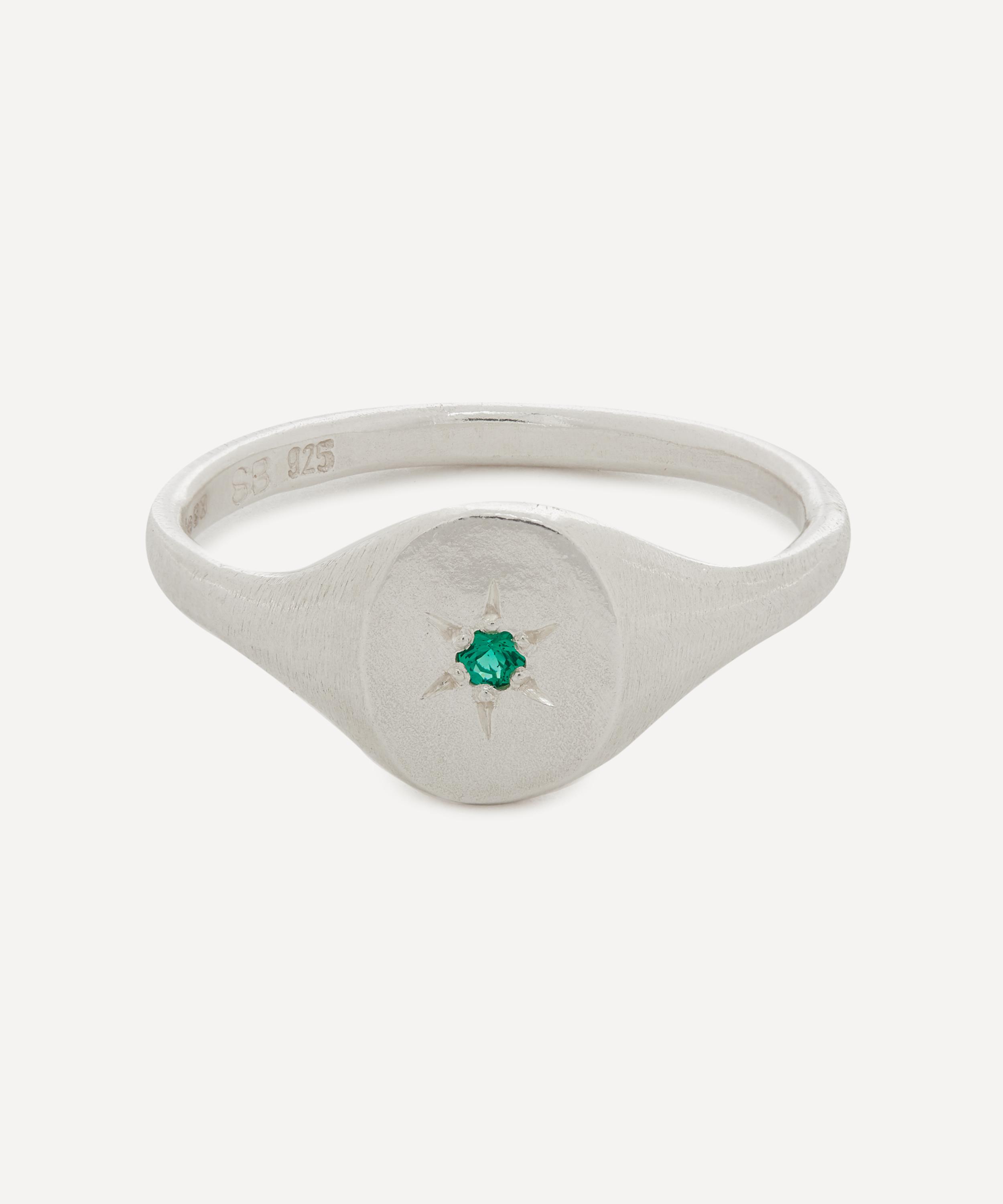 Seb Brown - Sterling Silver Simple Signet Ring image number 0