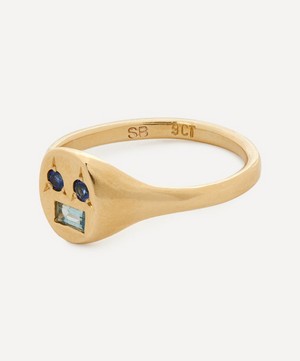 Seb Brown - 9ct Gold Ceylon Face Signet Ring image number 2