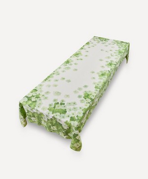 Summerill & Bishop - White Hydrangea Linen Tablecloth image number 3
