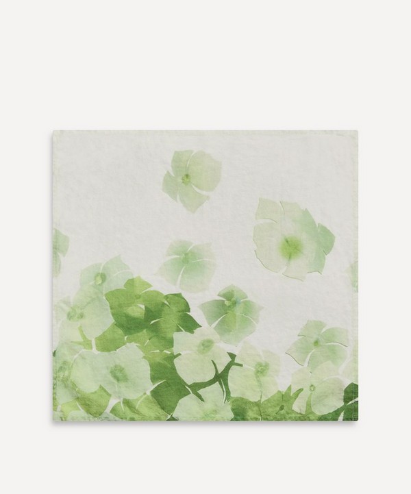 Summerill & Bishop - White Hydrangea Linen Napkin image number null