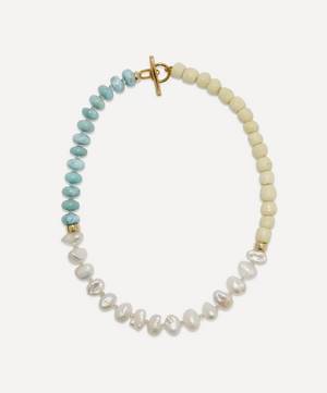 Gold-Plated brass Chama Bead Necklace