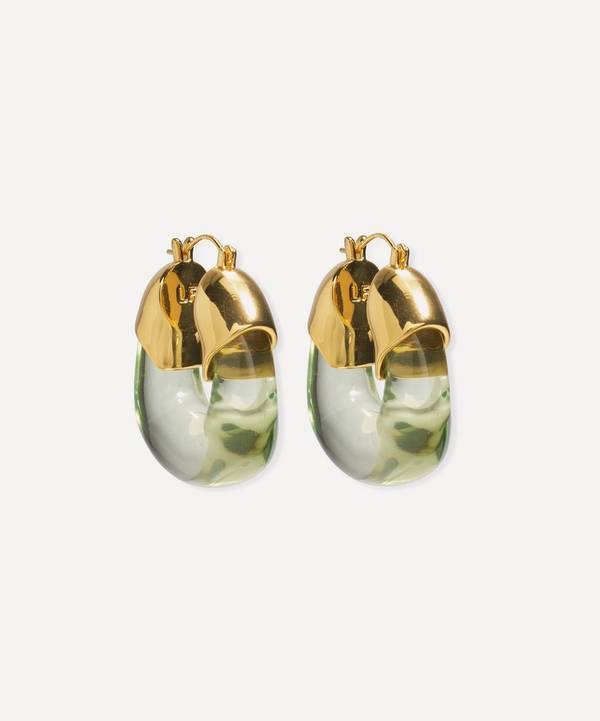 Lizzie Fortunato - Gold-Plated Brass Organic Hoop Earrings