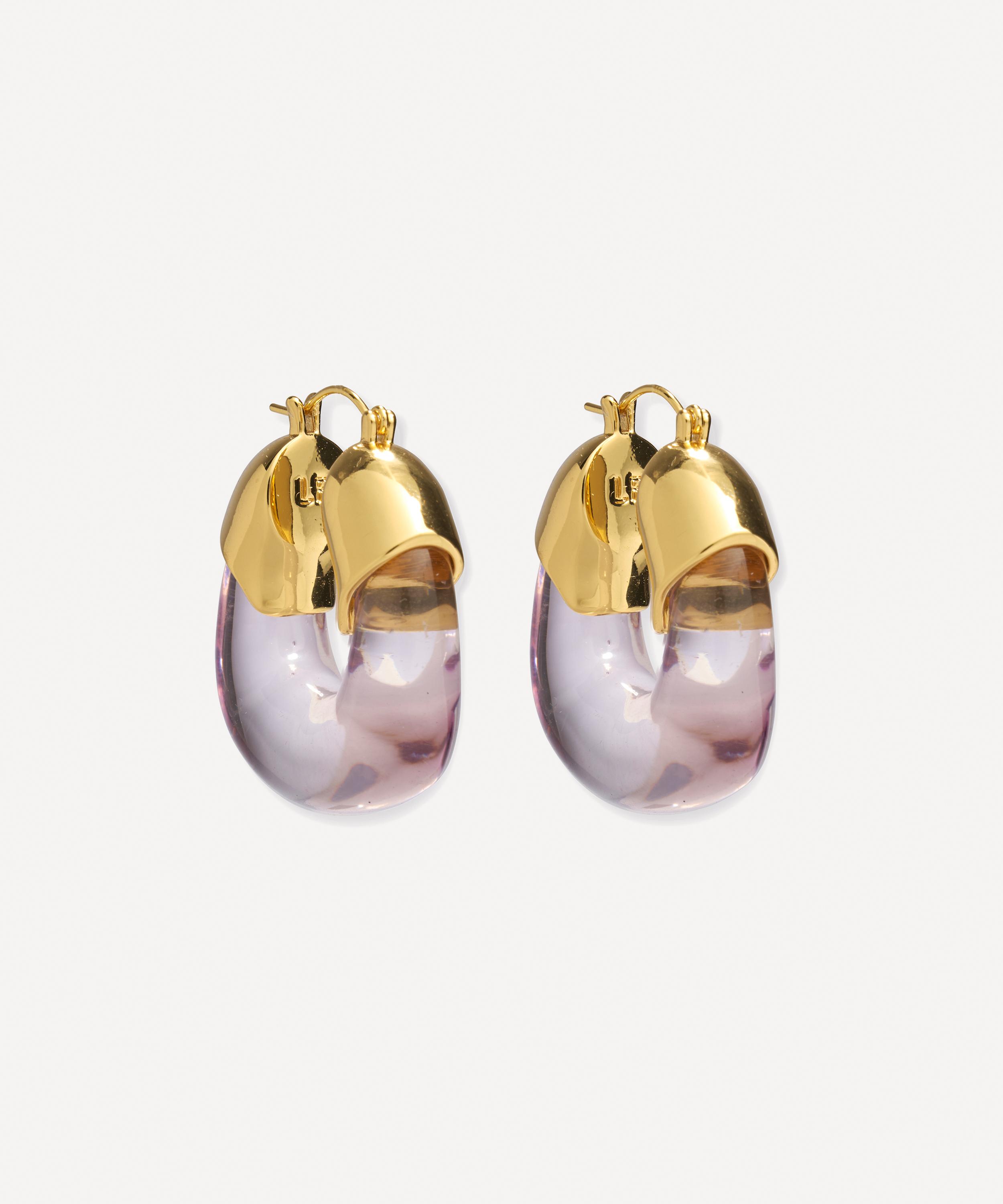 Lizzie Fortunato - Gold-Plated Brass Organic Hoop Earrings image number 0