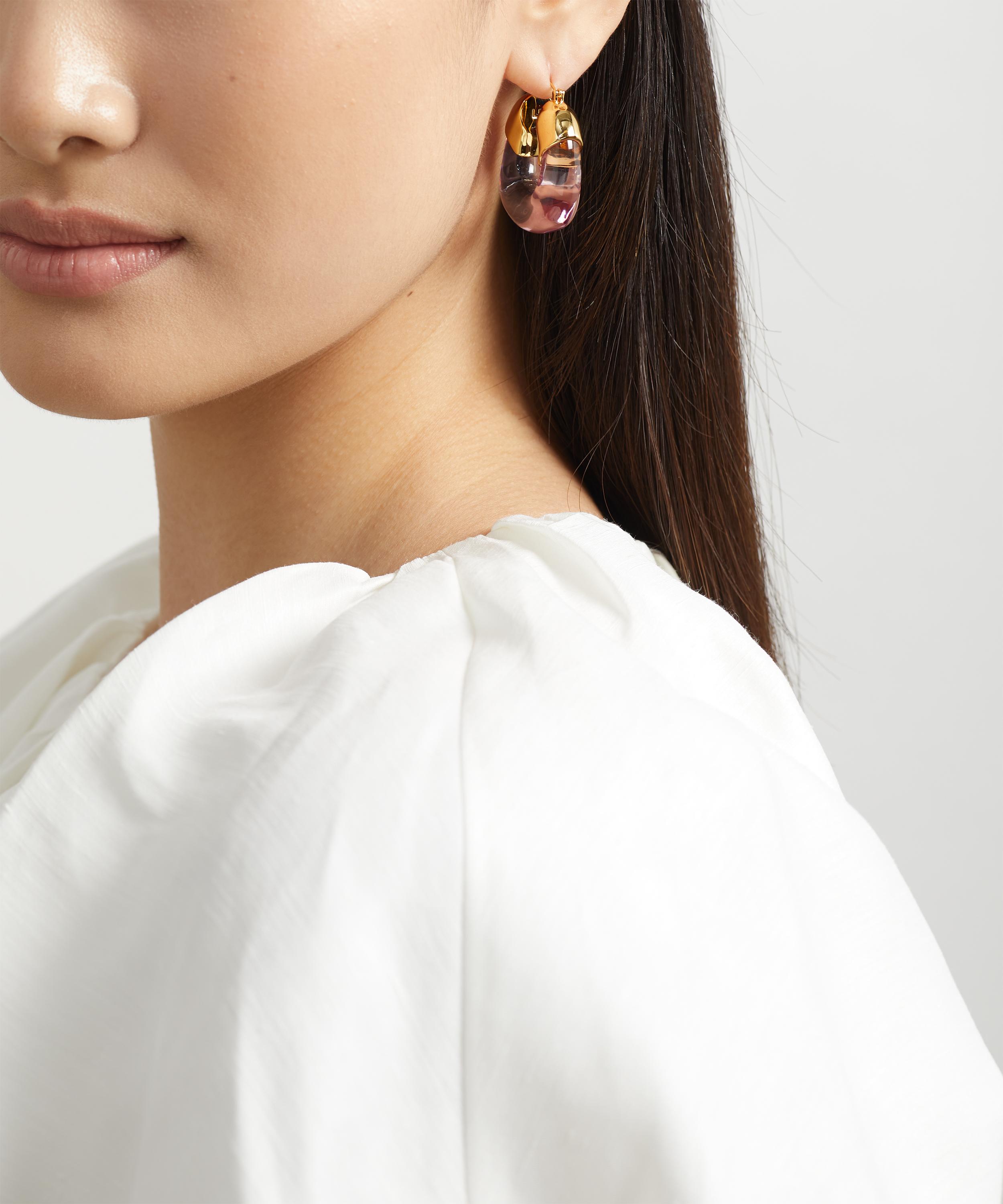 Lizzie Fortunato - Gold-Plated Brass Organic Hoop Earrings image number 1