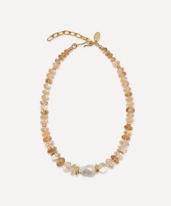 Lizzie Fortunato - Gold-Plated Brass Sol Bead Necklace