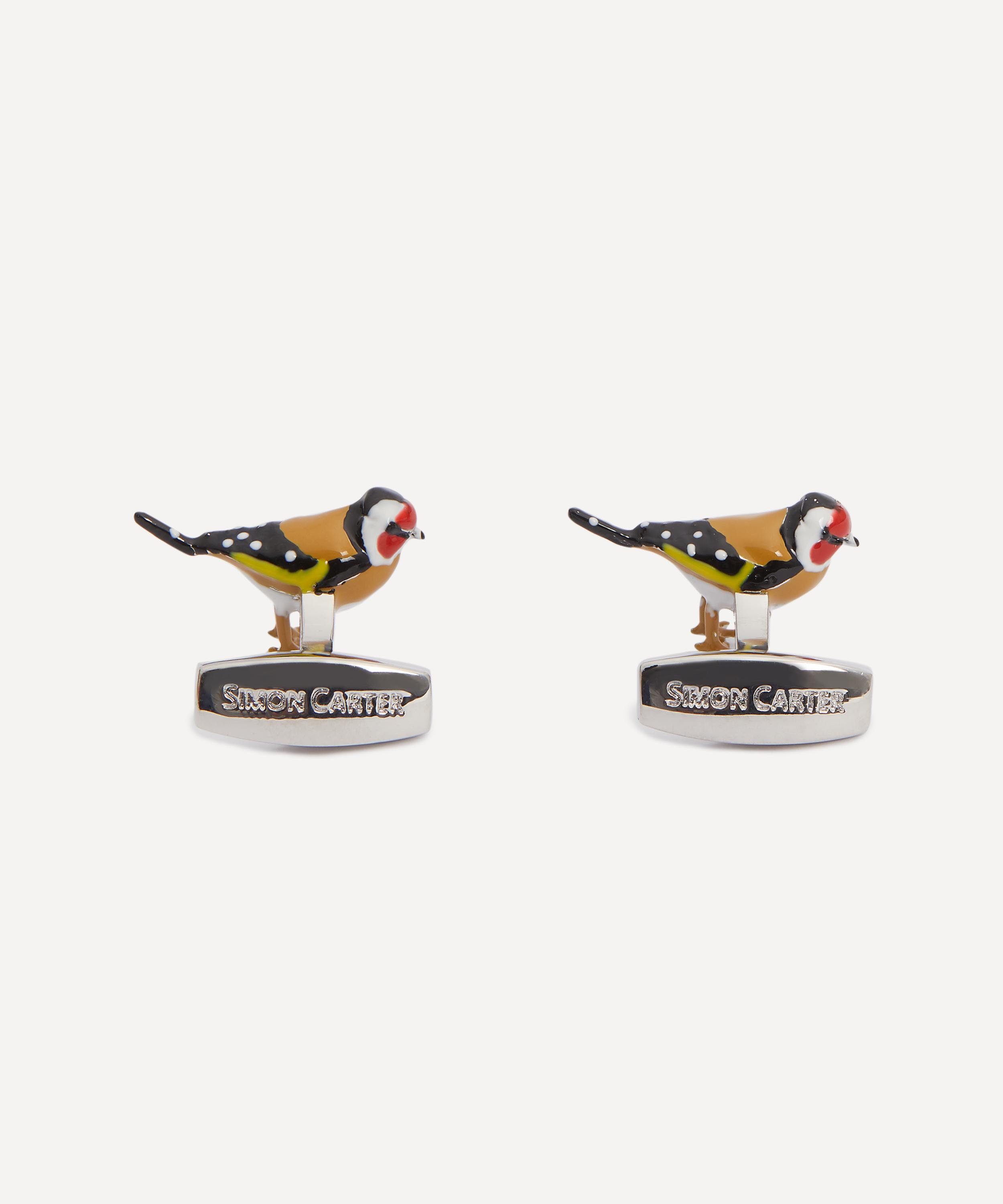 Simon Carter - Enamel Goldfinch Cufflinks image number 2