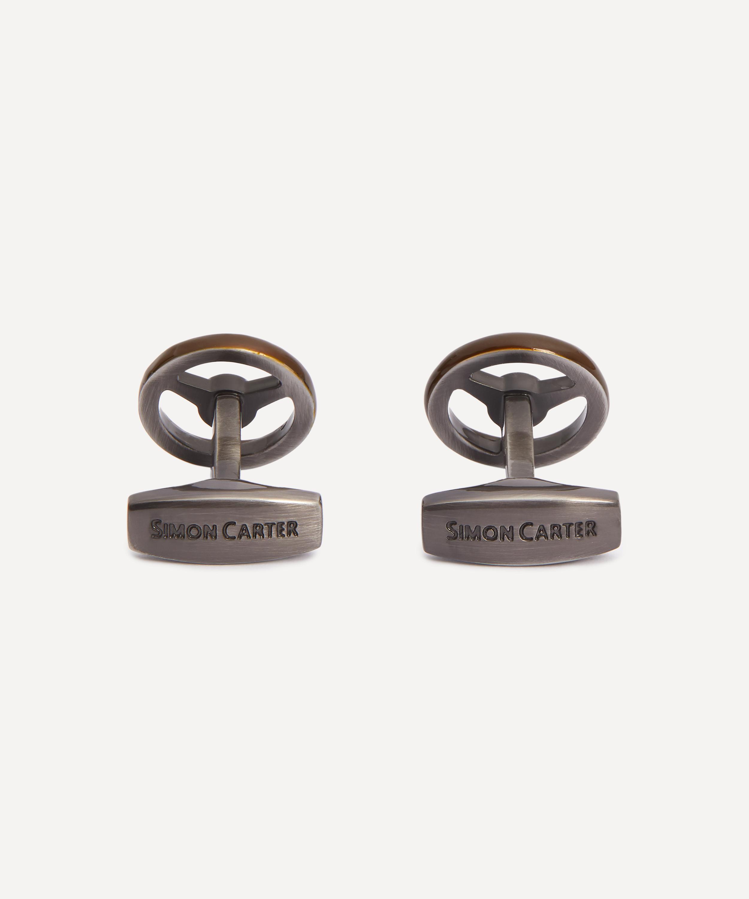 Simon Carter - Enamel Steering Wheel Cufflinks image number 2