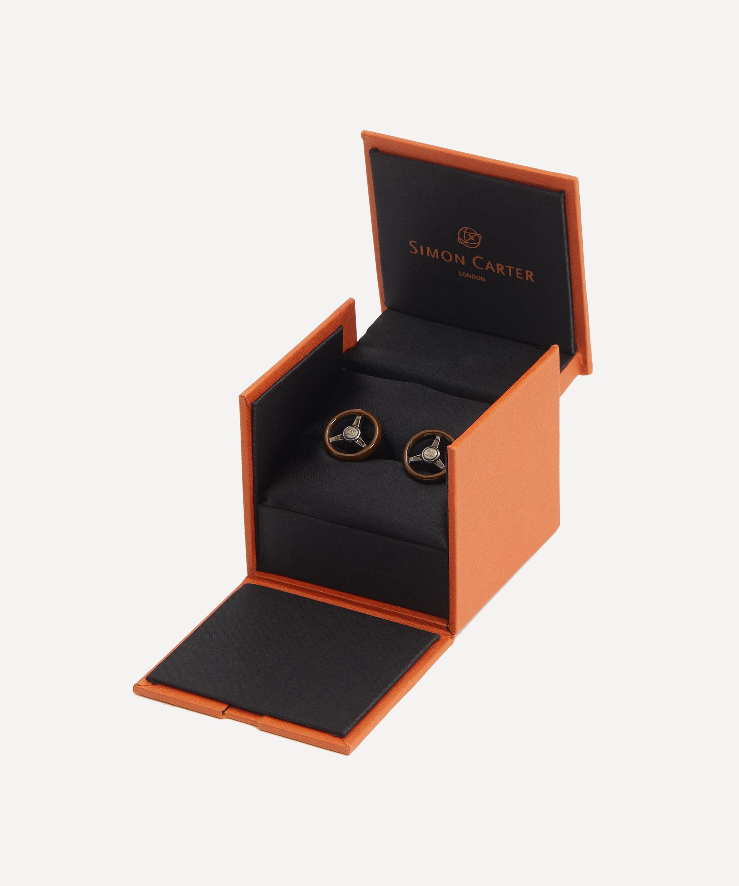 Simon Carter - Enamel Steering Wheel Cufflinks image number 3