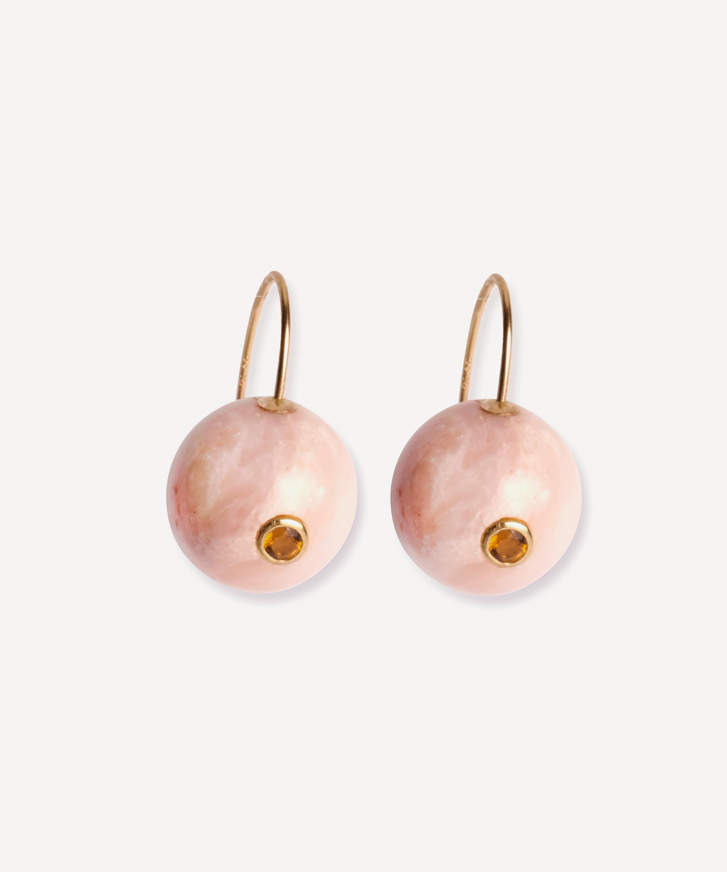 Lizzie Fortunato - Gold-Plated Comet Opal Drop Earrings image number 0