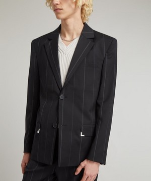 Han Kjobenhavn - Single-Breasted Pinstripe Suit Blazer image number 2