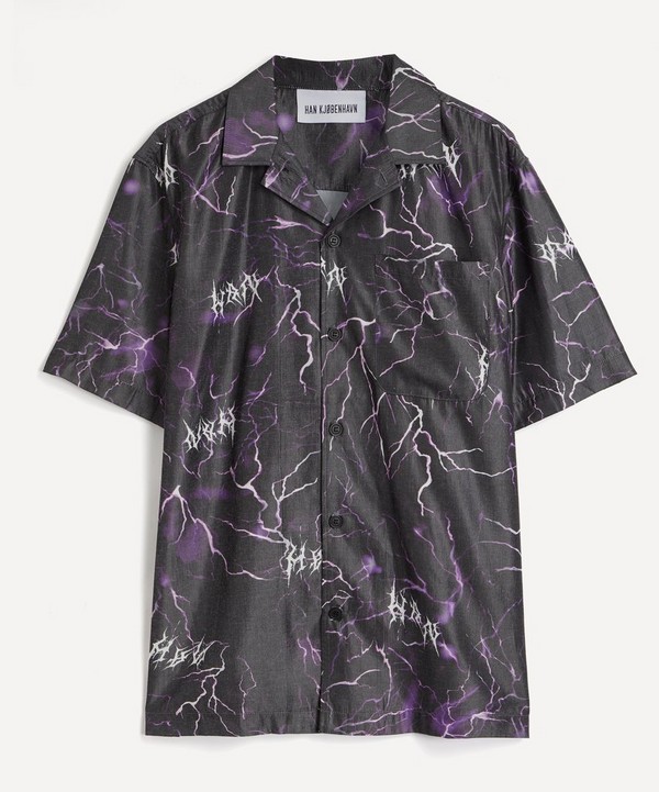 Han Kjobenhavn - Purple Thunder Short-Sleeve Shirt image number null