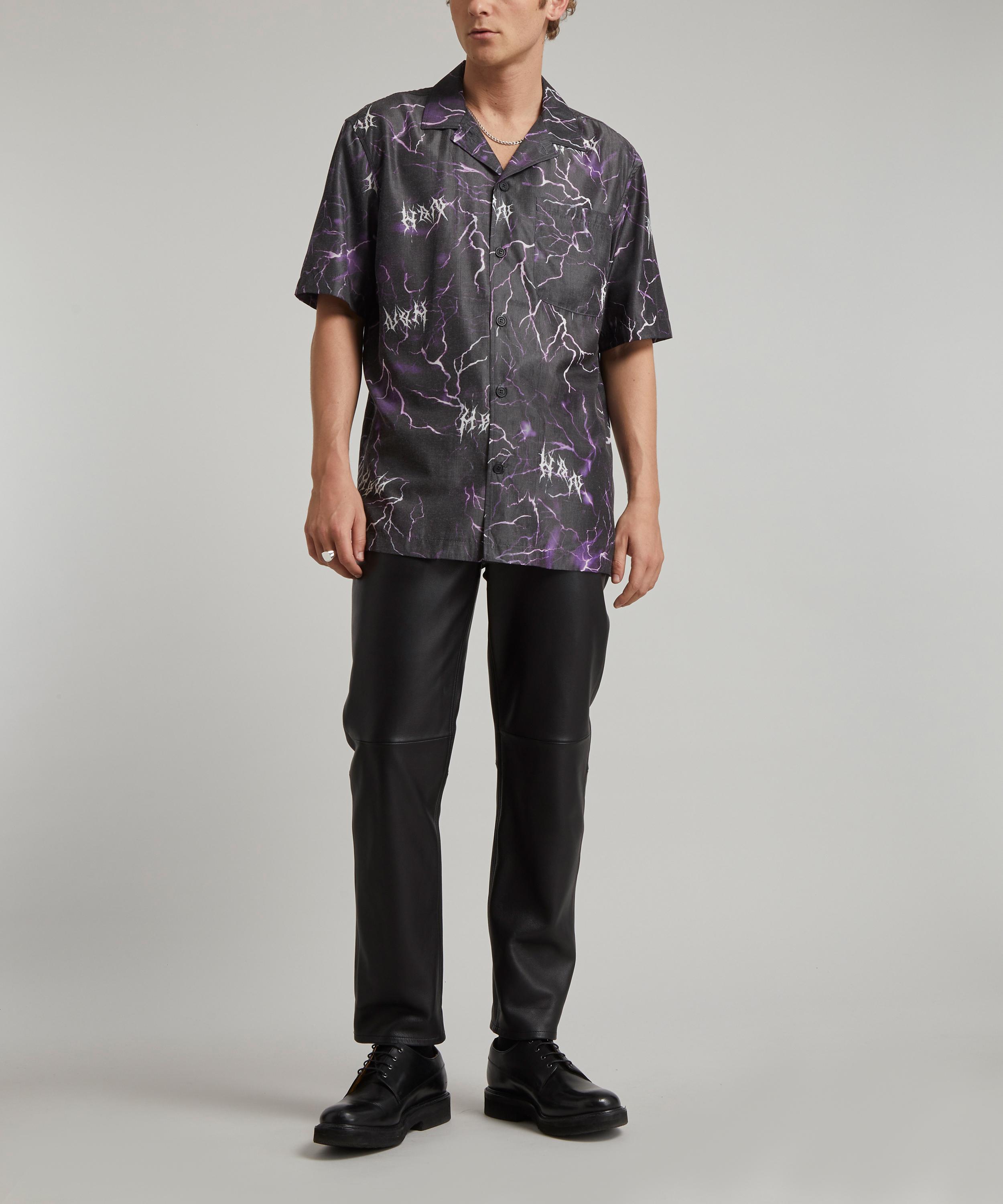 Han Kjobenhavn - Purple Thunder Short-Sleeve Shirt image number 1