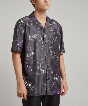 Han Kjobenhavn - Purple Thunder Short-Sleeve Shirt image number 2