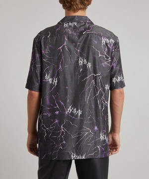 Han Kjobenhavn - Purple Thunder Short-Sleeve Shirt image number 3