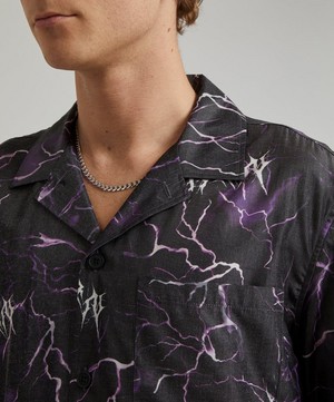 Han Kjobenhavn - Purple Thunder Short-Sleeve Shirt image number 4