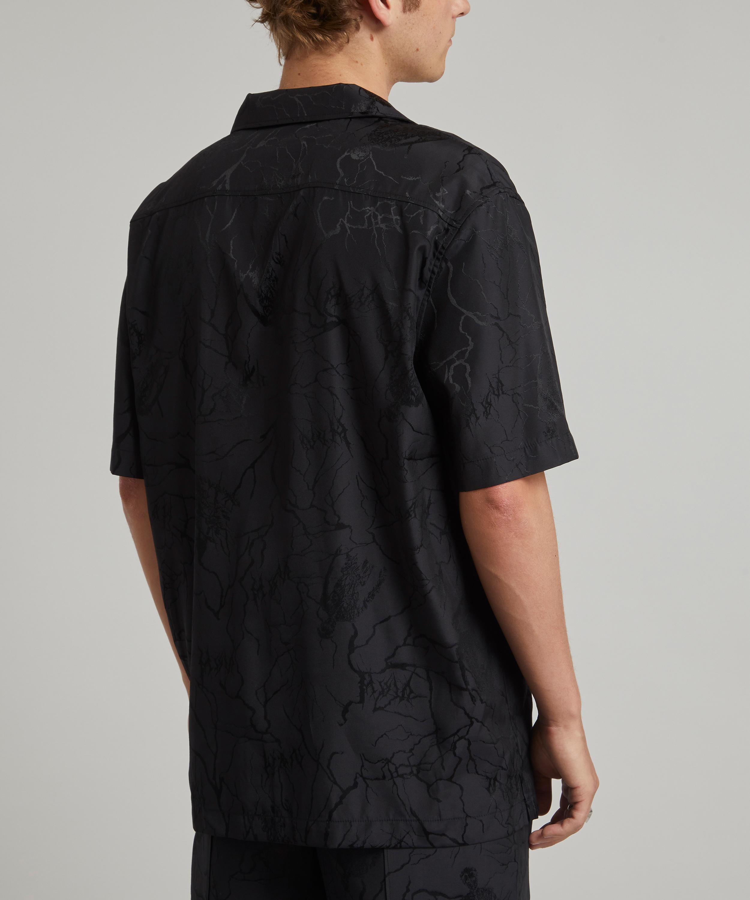 Han Kjobenhavn - Black Jacquard Thunder Print Short-Sleeve Shirt image number 3