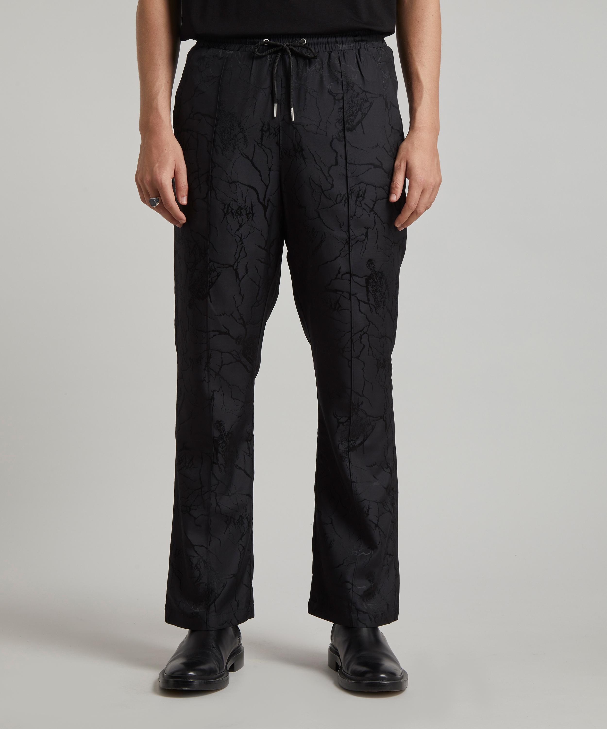 Han Kjobenhavn - Black Jacquard Thunder Print Track Trousers image number 2