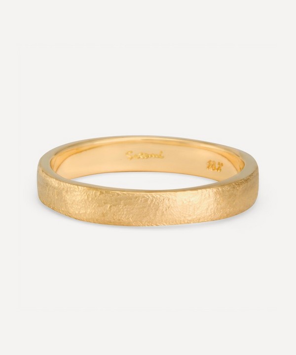 Satomi Kawakita - 18ct Gold Square Gilded Band Ring image number null