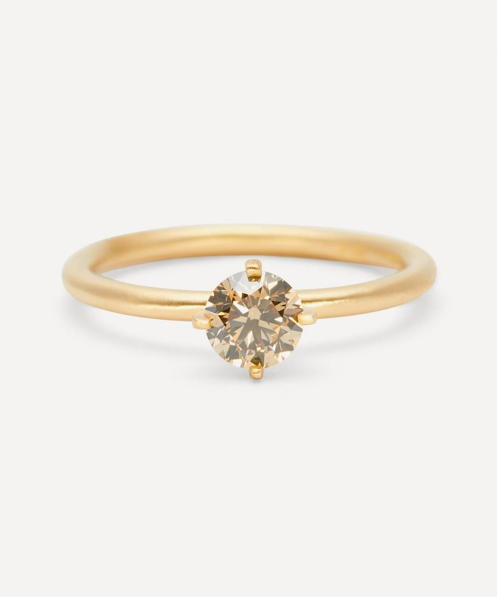 Satomi Kawakita - 18ct Gold Brown Diamond Noble Band Ring