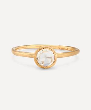 18ct Gold Rose-Cut Solitaire Band Ring