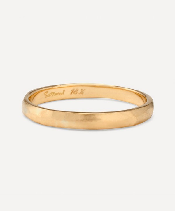 Satomi Kawakita - 18ct Gold Faceted Band Ring image number null