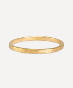 18ct Gold Rough-Textured Square Band Ring