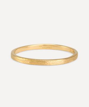 Satomi Kawakita - 18ct Gold Rough-Textured Square Band Ring image number 0